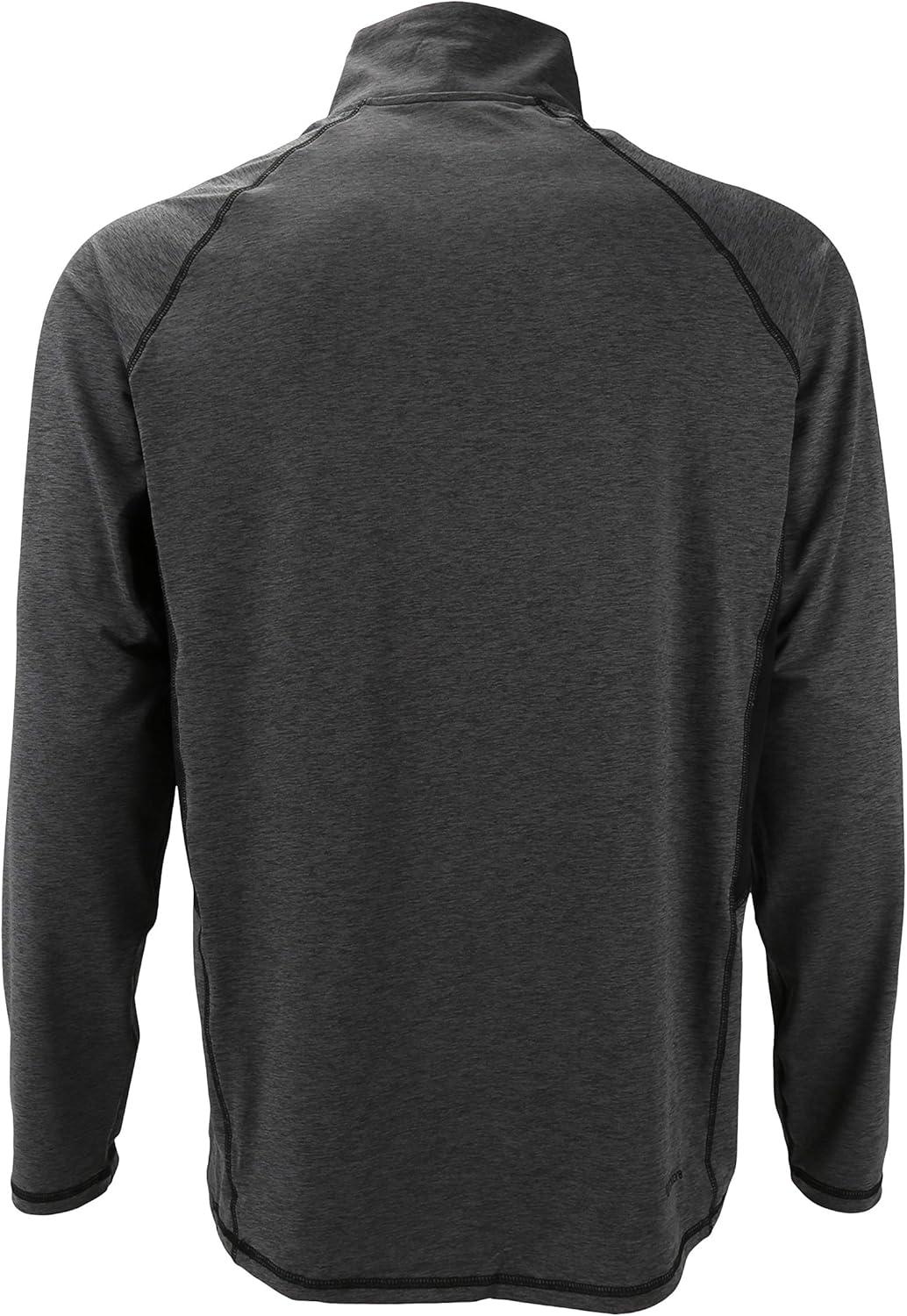 imageMens Athletic UPF 50 Quick Dry Lightweight Long Sleeve Sun Protection Zip PulloverBlack