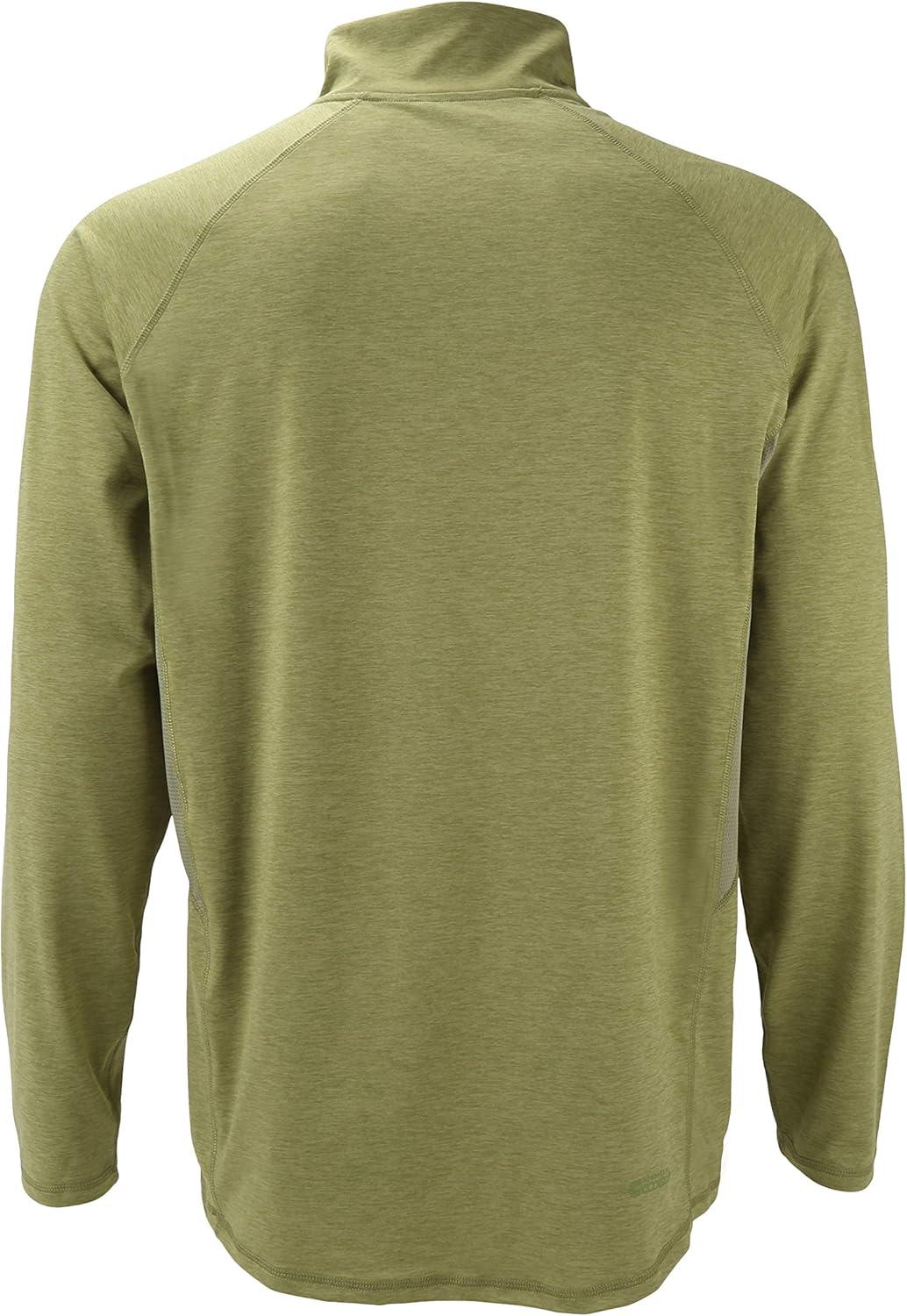 imageMens Athletic UPF 50 Quick Dry Lightweight Long Sleeve Sun Protection Zip PulloverMosstone