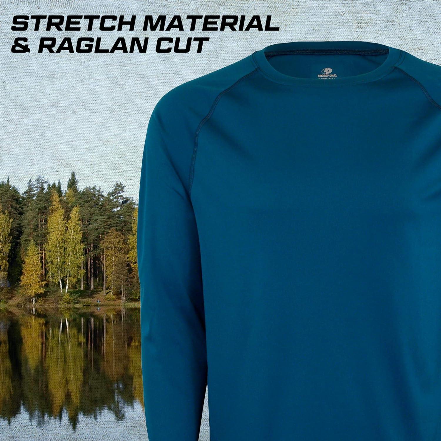 imageMossy Oak Fishing Shirts for Men Long Sleeve Moisture Wicking Sun ProtectionCool Grey