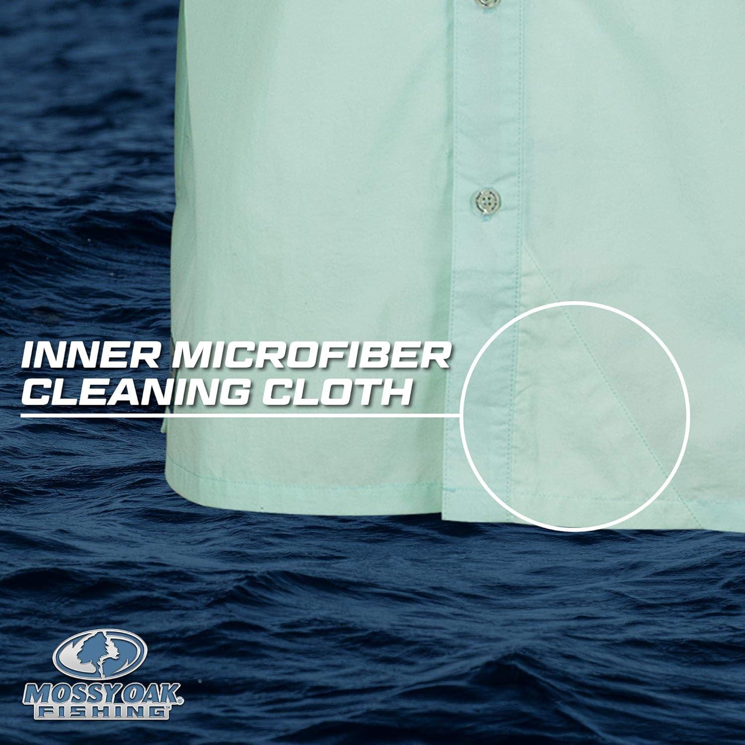 imageMossy Oak Fishing Shirts for Men Quick Dry with UPF Sun ProtectionDeep Sea Blue