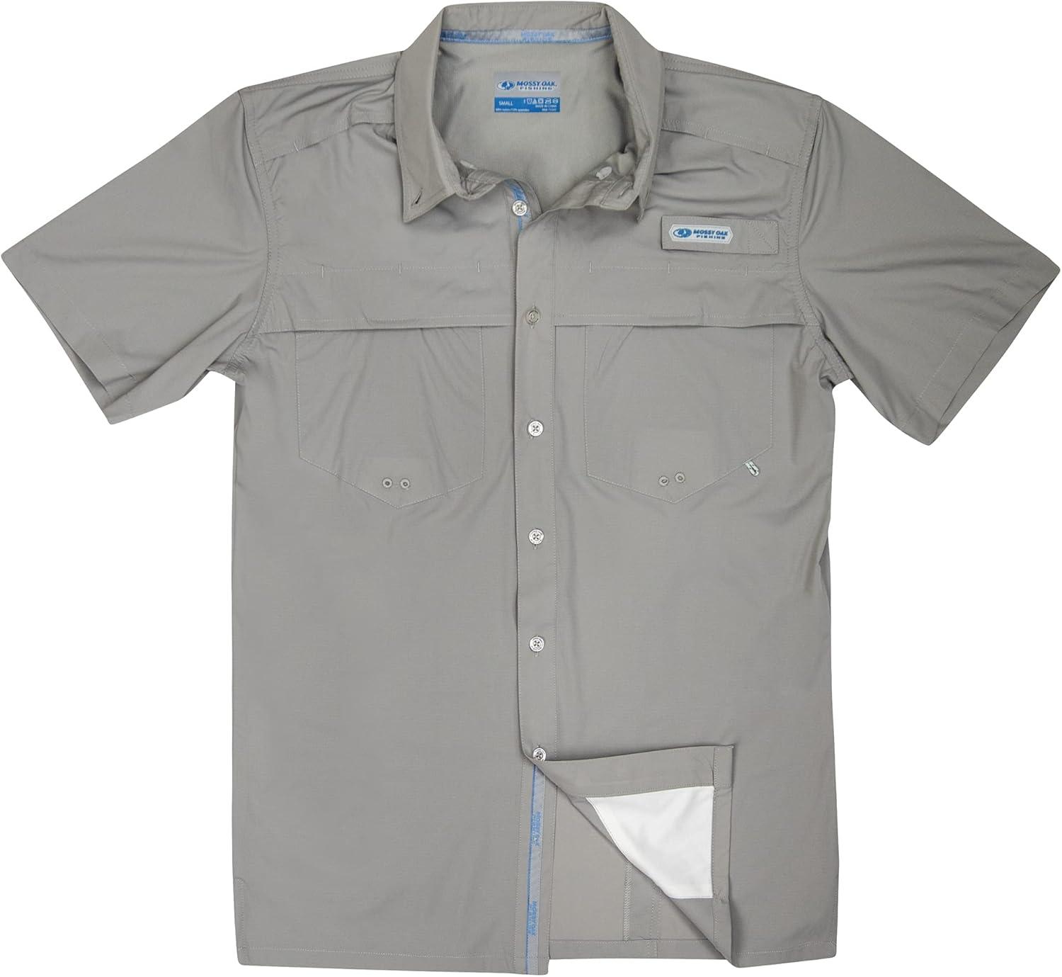 imageMossy Oak Mens Fishing Shirts Short Sleeve OffshoreCool Grey