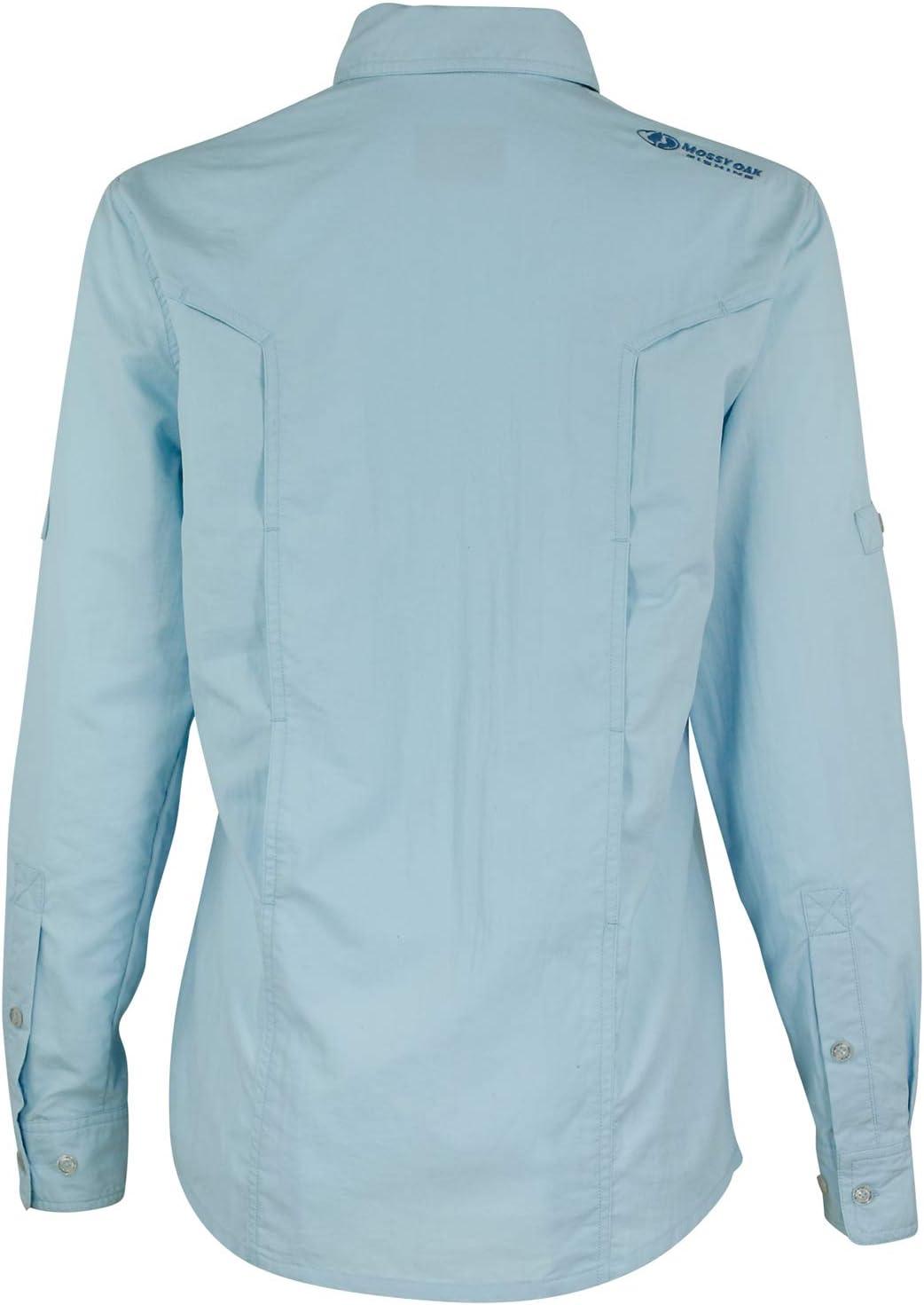 imageMossy Oak Womens Long Sleeve Performance Fishing ShirtCool Blue