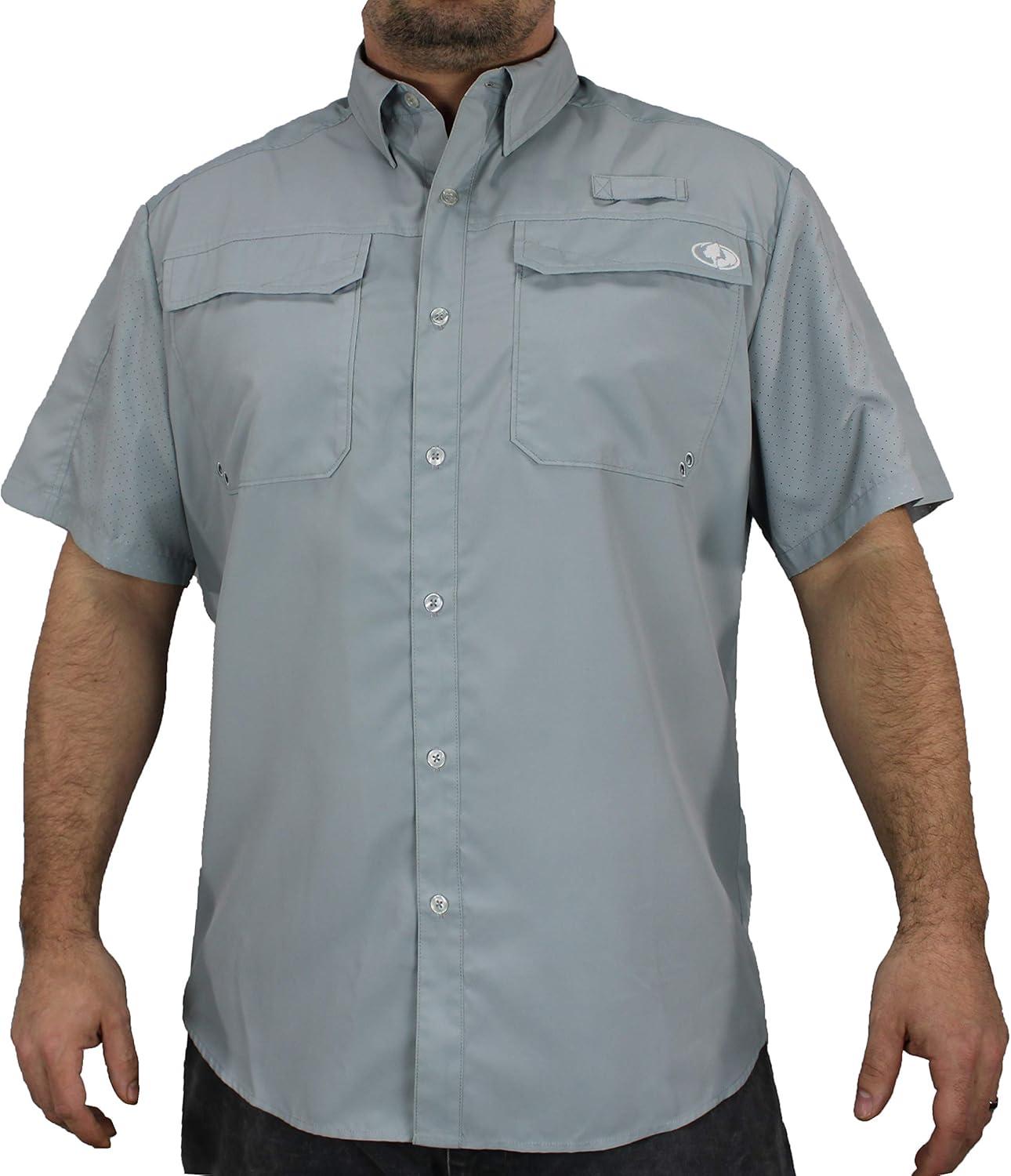 imageParamount Outdoors EAG Elite Short Sleeve Button Down Performance Fishing ShirtSilver