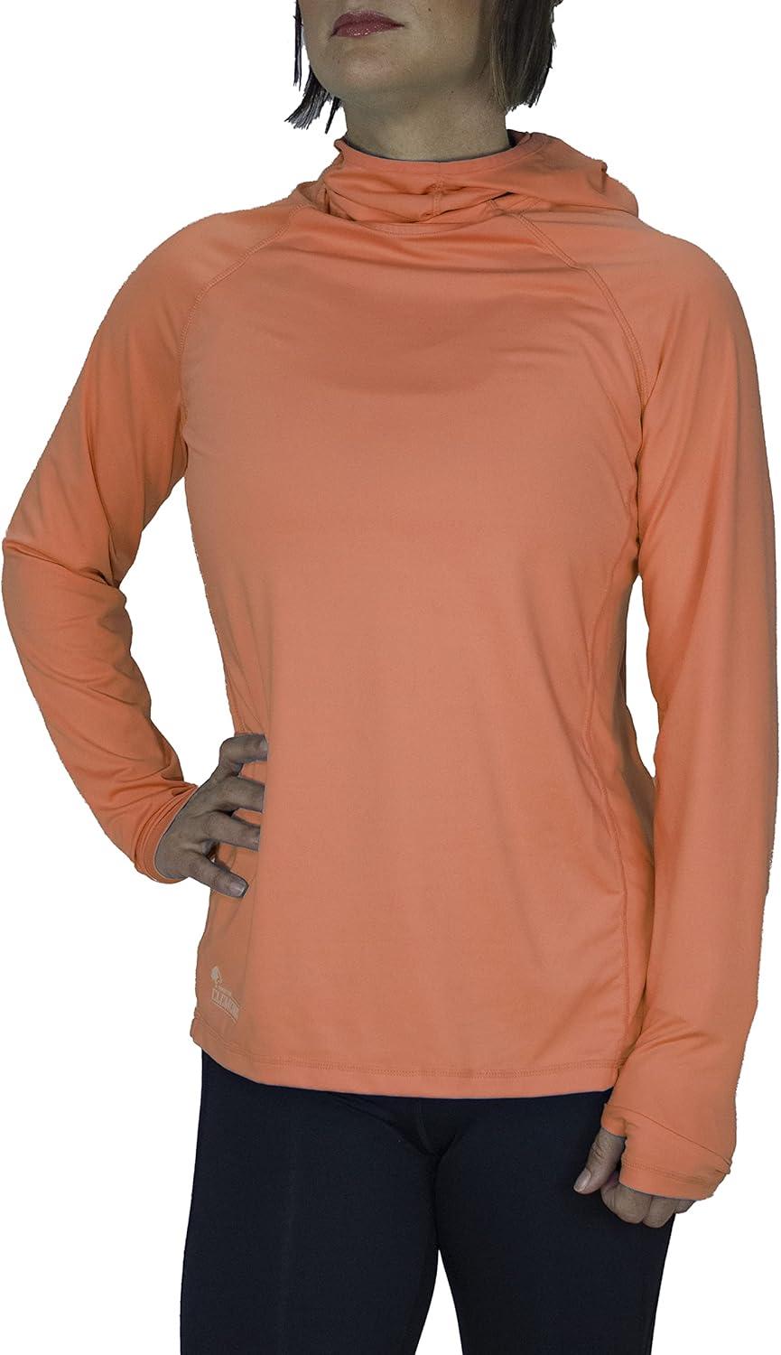 imageWomens UPF 50 Lightweight Quick Dry Sun Protection Outdoor Hoodie with gaiterEmberglow