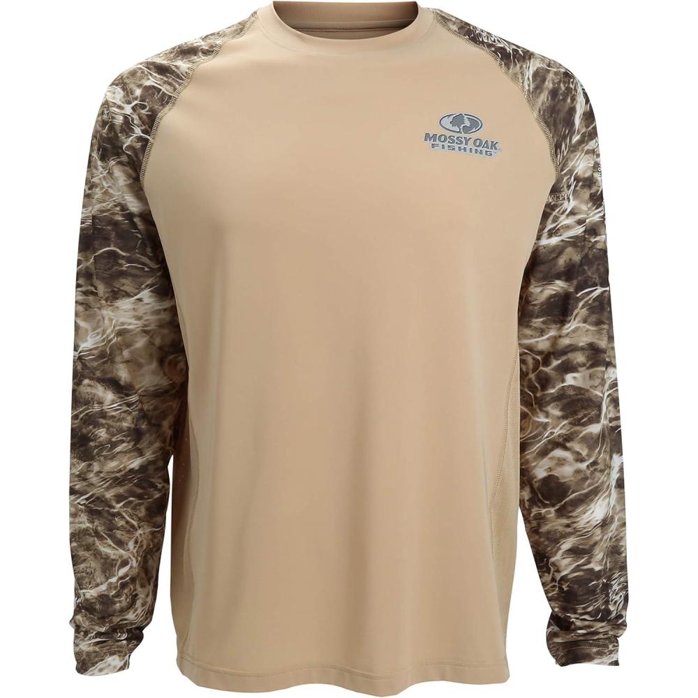 imageEAG Elite Mossy Oak Elements Long Sleeve Performance Fishing ShirtSand Crab
