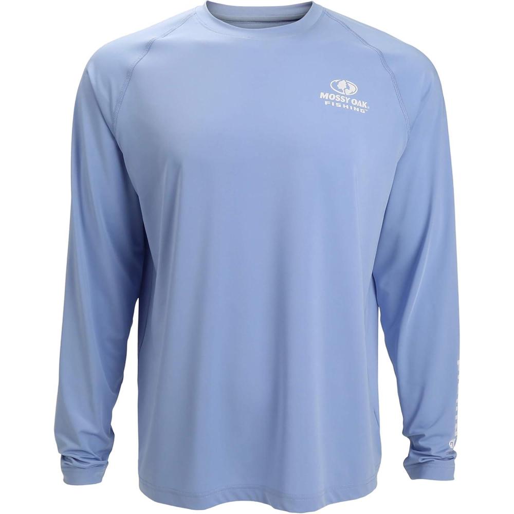 imageEAG Elite Mossy Oak Long Sleeve Solid Performance Fishing ShirtCoastal Blue