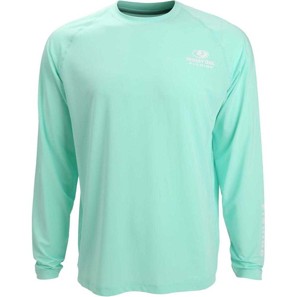 imageEAG Elite Mossy Oak Long Sleeve Solid Performance Fishing ShirtSeafoam
