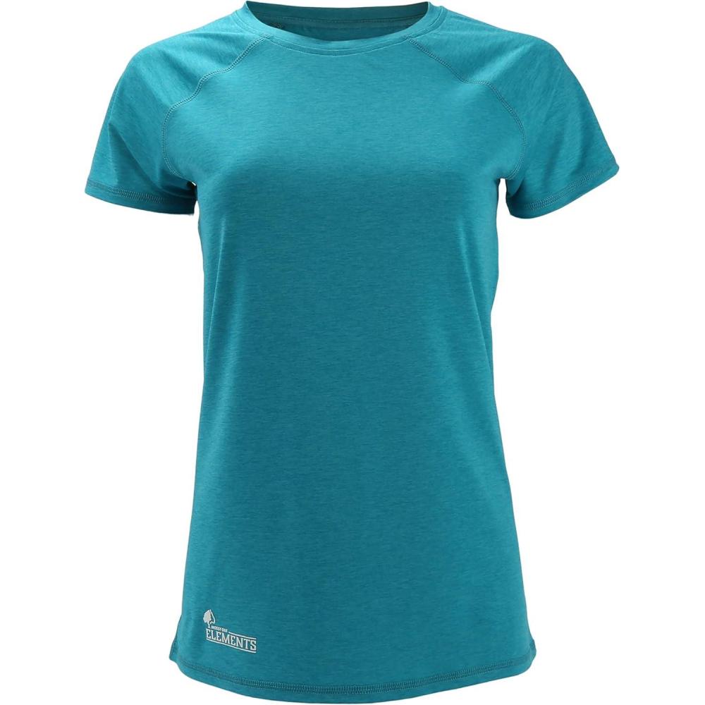 imageMossy Oak Elements Womens Breeze Short Sleeve Coolcore Sun ShirtCaribbean Sea