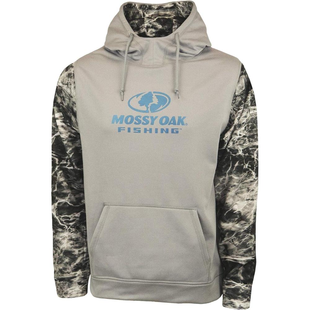imageMossy Oak Fishing Hoodie Fishing Sweatshirts for Men Fishing Shirts for MenMantaCoolgray