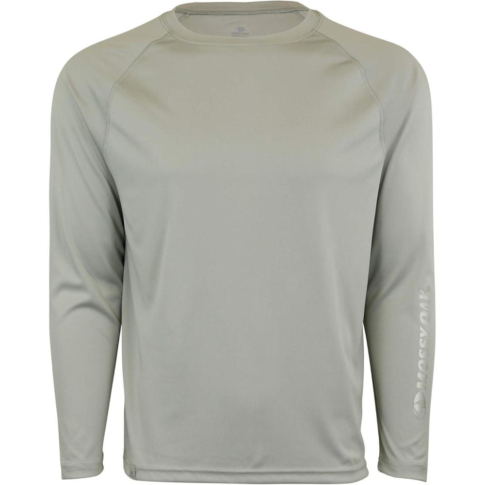 imageMossy Oak Fishing Shirts for Men Long Sleeve Moisture Wicking Sun ProtectionCool Grey