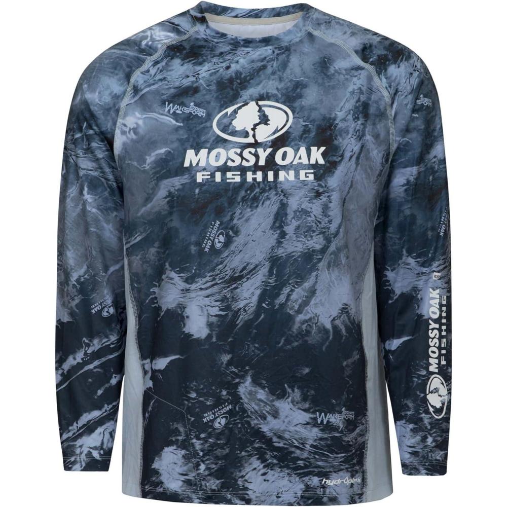 imageMossy Oak Fishing Shirts for Men Long Sleeve with 40 UPF Sun ProtectionHigh Seas