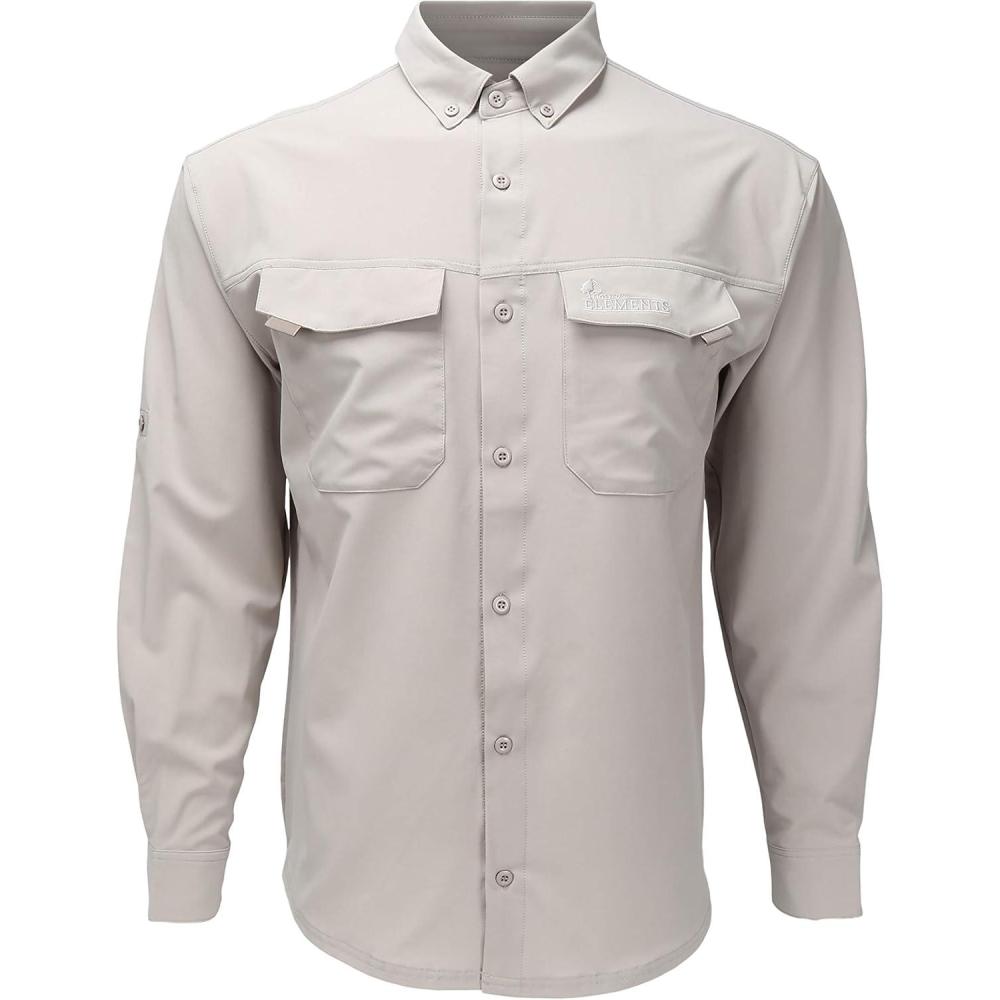 imageMossy Oak Long Sleeve Button Down Performance Coolcore Fishing ShirtDrizzle