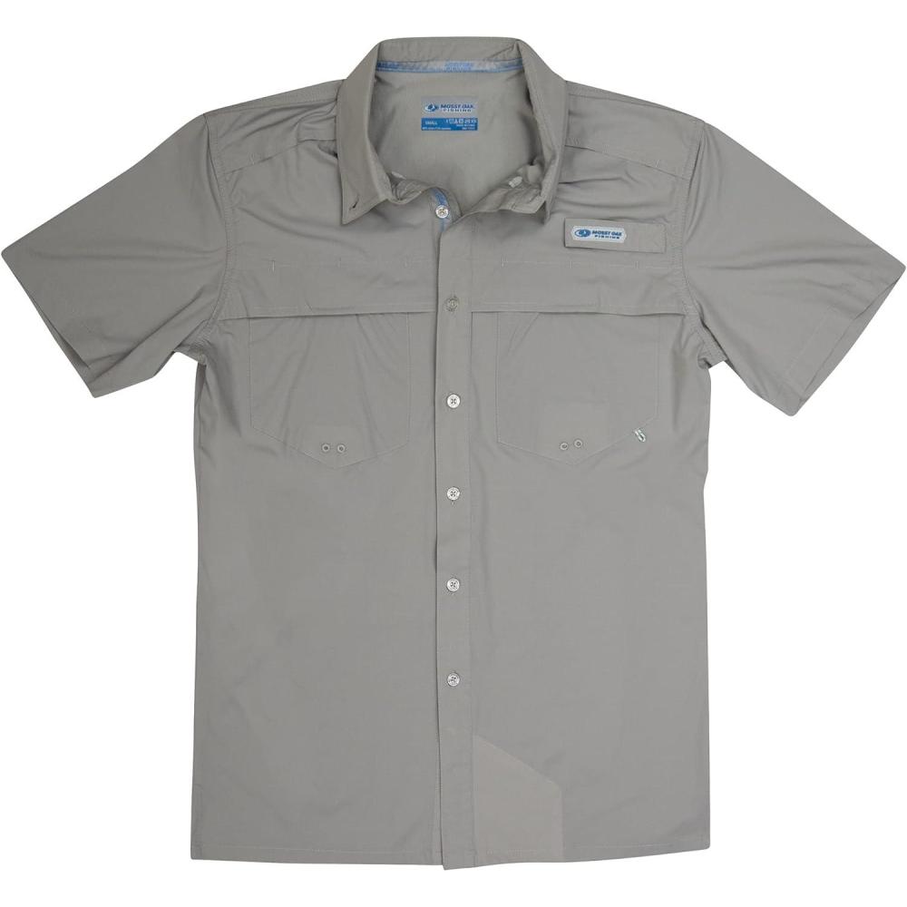 imageMossy Oak Mens Fishing Shirts Short Sleeve OffshoreCool Grey