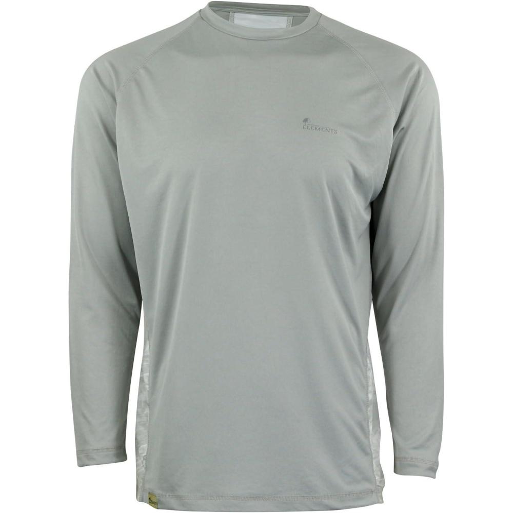 imageMossy Oak Mens Long Sleeve Performance Moisture Wicking Fishing ShirtCool GreyBonefish