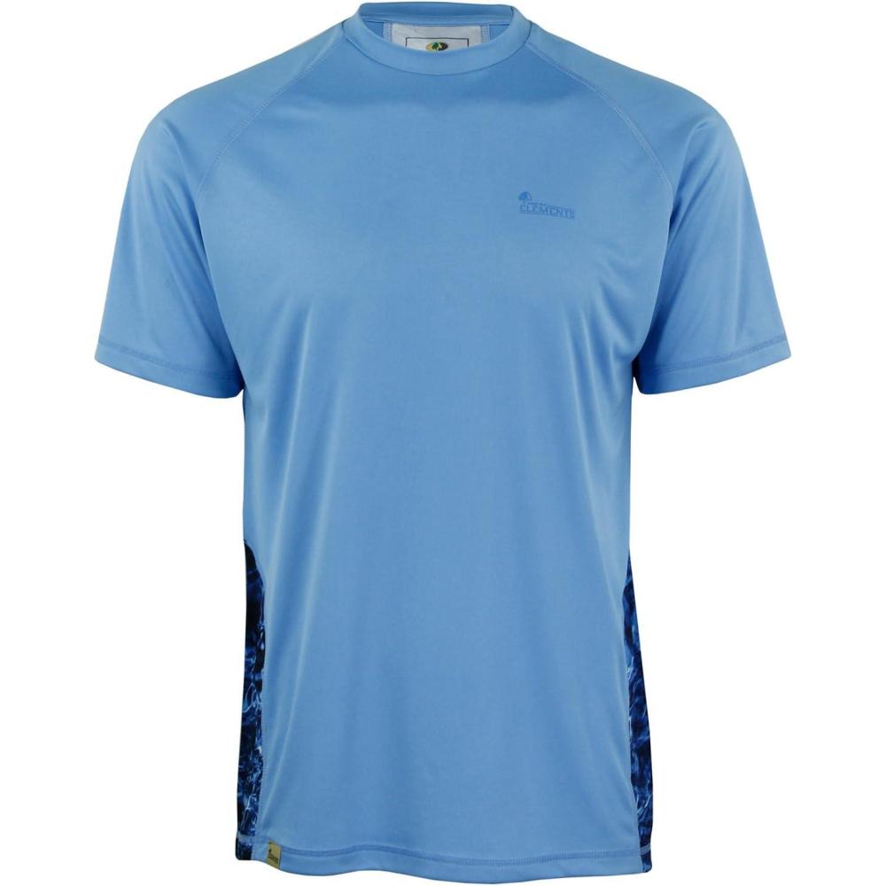 imageMossy Oak Mens Ss Performance Moisture Wicking Fishing ShirtOcean Blue  Marlin