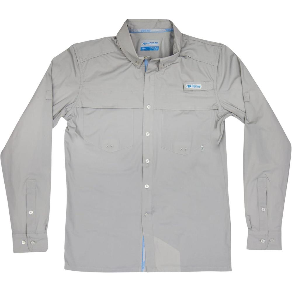 imageMossy Oak Sun Shirts for Men Long Sleeve Uv ProtectionCool Grey