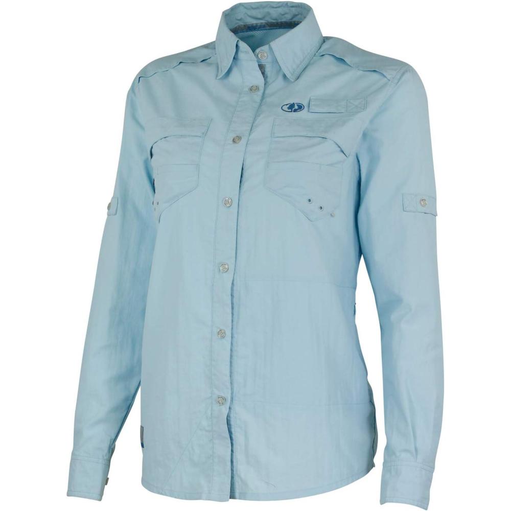 imageMossy Oak Womens Long Sleeve Performance Fishing ShirtCool Blue