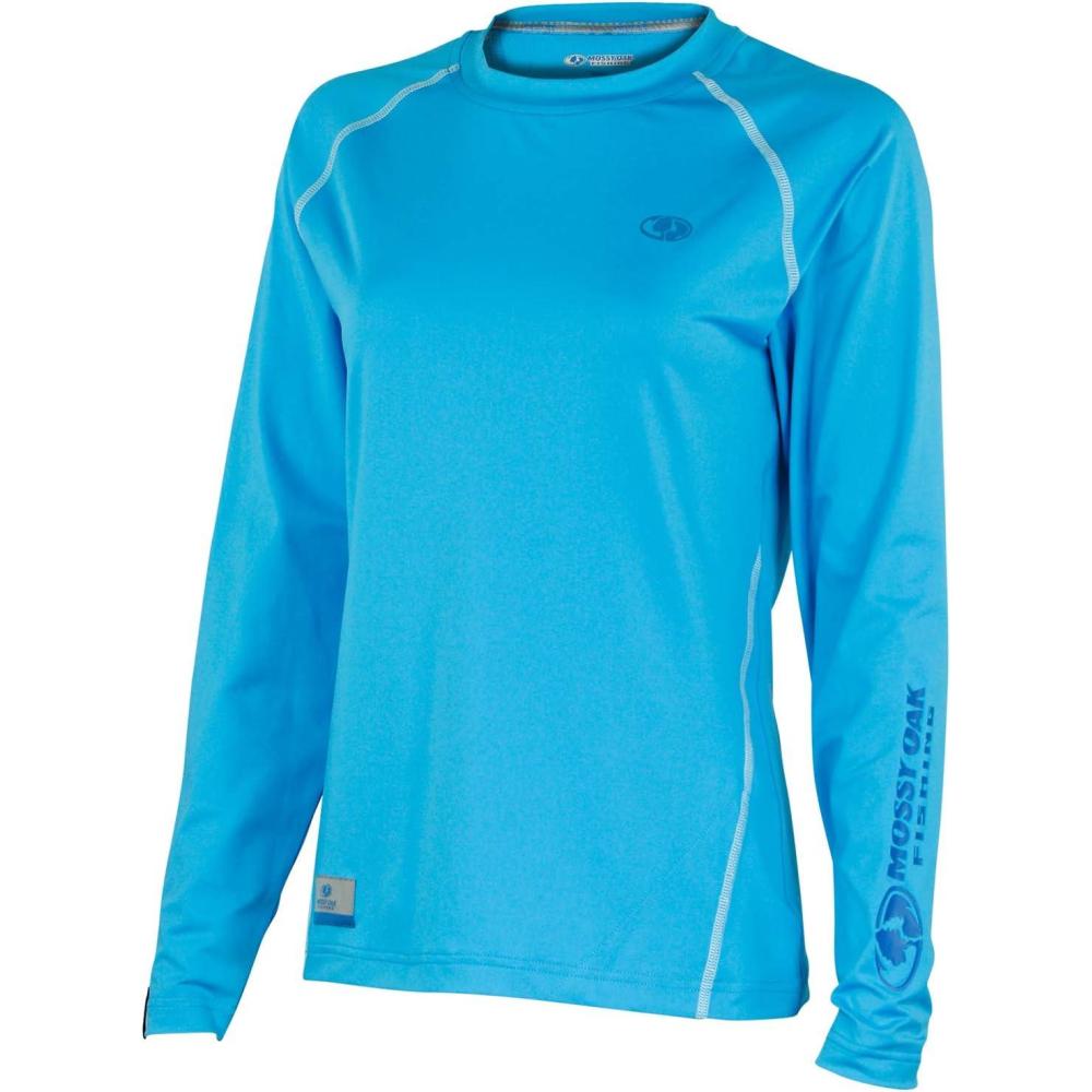 imageMossy Oak Womens Long Sleeve Performance Tech Fishing ShirtBlue Horizon