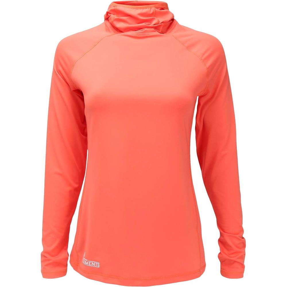 imageWomens UPF 50 Lightweight Quick Dry Sun Protection Outdoor Hoodie with gaiterEmberglow