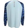 EAG Elite Mossy Oak Elements Long Sleeve Performance Fishing Shirt(Marlin Cool Blue)