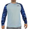 EAG Elite Mossy Oak Elements Long Sleeve Performance Fishing Shirt(Marlin Cool Blue)
