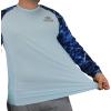 EAG Elite Mossy Oak Elements Long Sleeve Performance Fishing Shirt(Marlin Cool Blue)