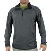 Men’s Athletic UPF 50+ Quick Dry Lightweight Long Sleeve Sun Protection Zip Pullover(Black)