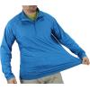 Men’s Athletic UPF 50+ Quick Dry Lightweight Long Sleeve Sun Protection Zip Pullover(Mykonos Blue)