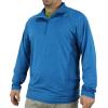 Men’s Athletic UPF 50+ Quick Dry Lightweight Long Sleeve Sun Protection Zip Pullover(Mykonos Blue)