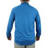 Men’s Athletic UPF 50+ Quick Dry Lightweight Long Sleeve Sun Protection Zip Pullover(Mykonos Blue)