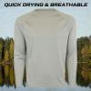 Mossy Oak Fishing Shirts for Men, Long Sleeve, Moisture Wicking, Sun Protection(Pavement)