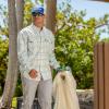 Mossy Oak Long Sleeve Button Down Performance Coolcore Fishing Shirt(Blue Striped)