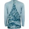 Mossy Oak Men’s Long Sleeve Performance Moisture Wicking Fishing Shirt(Blue Horizon/Spindrift)