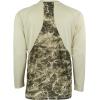 Mossy Oak Men’s Long Sleeve Performance Moisture Wicking Fishing Shirt(Oyster Tan/Sandcrab)