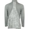 Mossy Oak Men’s Ls Performance Moisture Wicking 1/4 Zip Fishing Shirt(Cool Grey & Bonefish)