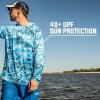 Mossy Oak Men’s Sun Shirts Uv Protection Long Sleeve(Cool Blue)
