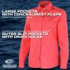 Mossy Oak Womens Long Sleeve Performance Fishing Shirt(Coral)