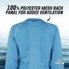 Mossy Oak Women’s Long Sleeve Performance Tech Fishing Shirt(Blue Horizon)
