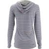 Women’s Long Sleeve V-Neck UPF 50 Quick Dry Sun Protection Lightweight Outdoor Hoodie(Blue & Pink Stripe)