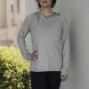 Women’s Long Sleeve V-Neck UPF 50 Quick Dry Sun Protection Lightweight Outdoor Hoodie(Heather Grey)