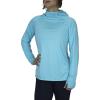 Women’s UPF 50 Lightweight Quick Dry Sun Protection Outdoor Hoodie with gaiter(Blue Radience)