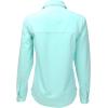 Women’s UPF 50 Long Sleeve Button Down Quick Dry Sun Protection Outdoor Hiking Travel Shirt(Blue Light)
