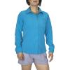 Women’s UPF 50 Long Sleeve Button Down Quick Dry Sun Protection Outdoor Hiking Travel Shirt(Caribbean Sea)
