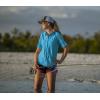 Women’s UPF 50 Long Sleeve Button Down Quick Dry Sun Protection Outdoor Hiking Travel Shirt(Caribbean Sea)