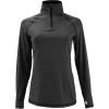 Women’s UPF 50+ Long Sleeve Lightweight Quick Dry Sun Protection Zip Pullover Thumb Hole(Black)