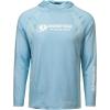 Mossy Oak Men’s Lightweight Sun Hoodie, Hooded Fishing Shirts(Cool Blue)