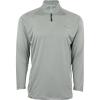 Mossy Oak Men’s Ls Performance Moisture Wicking 1/4 Zip Fishing Shirt(Cool Grey & Bonefish)