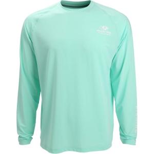 EAG Elite Mossy Oak Long Sleeve Solid Performance Fishing Shirt(Seafoam)