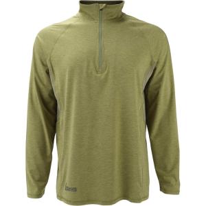 Men’s Athletic UPF 50+ Quick Dry Lightweight Long Sleeve Sun Protection Zip Pullover(Mosstone)