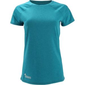 Mossy Oak Elements Women’s Breeze Short Sleeve Coolcore Sun Shirt(Caribbean Sea)